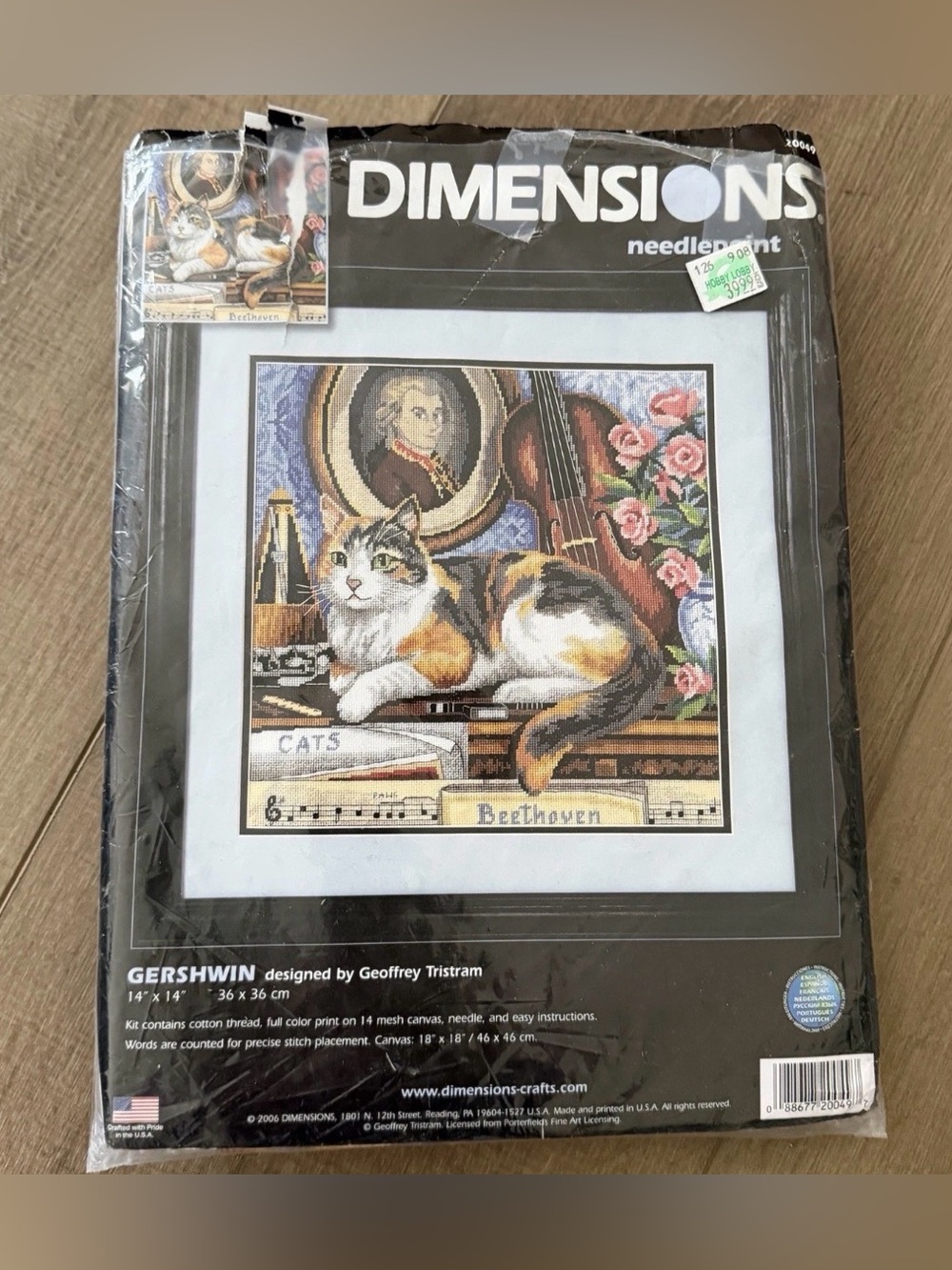 Vintage Dimensions Gershwin Kitty Cat Needlepoint Kit #72-120049 Musical READ